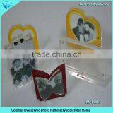 Lovely Heart Shape Clear Acrylic Photo Frame With Magnet for Wedding thumbnail-6