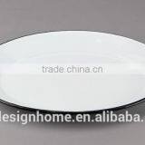 OVAL ENAMEL IRON TRAY W/EARS thumbnail-1