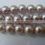 New 10-11mm Purple Round Freshwater Pearl 16 Inches Strand thumbnail-6