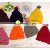 2015 Fashion Simple Style Knitted Hat With Top Ball thumbnail-1