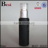 Cosmetic Packaging Best Sale 50ml Black Frosted Lotion Glass Bottle With Matte Silver Aluminum Pump Pet Cover China Suppliers thumbnail-1