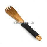 W001.3 Oak Wooden Slotted Turner Wood Spatula Kitchen Cooking Tool thumbnail-1