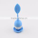 Cute Silicone Handle Tea Infuser Strainer With Drip Tray thumbnail-1