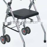 SILVERY FOLDABLE WALKING AIDS, ROLLATORS, WALKING CHAIRS thumbnail-1