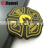 Customized transparent embossed brand 3d logo pvc rubber labels