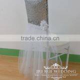 Luxury Sequin & Tutu Chair Cap Chair Cover for Wedding Decor thumbnail-1