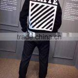 Fashion Black and White Stripe Jacket Men Casual Baseball Jacket 2016 thumbnail-3