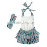 Manufacturers Overseas Baby Boutique Clothes Headband Sets Organic Cotton Floral Sling Romper For The Newborns thumbnail-4