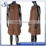 Women's Tunic Sleeveless Hanging Neck A-line Swing Loose Dress thumbnail-3