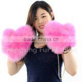 CX-A-67A Genuine Fox Fur Fingerless Winter Leather Glove thumbnail-2