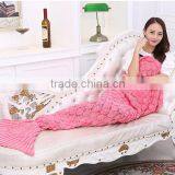 Wholesale Knitted Crochet Mermaid Tail Blanket Mermaid Tail Sleeping Bag thumbnail-4