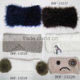 2016 Fashion Hot Bow Knitted Acrylic Designer New Arrival Crochet Winter Hairband thumbnail-1