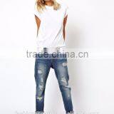 Women White Tshirt With Short Sleeves for Wholesale thumbnail-2