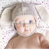 Ins Hot Imitate Animal Knitted Cap Design for Kids Baby Bunny Ears Hats Wholesale thumbnail-3