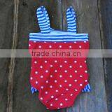 Boutique Kids Girls Swimwear 2016 Beach Wear Children Swimsuit White Polka Dot Bathing Suit Playsuit thumbnail-3