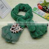 2016 Winter New Design Cute Woman Rex Rabbit Fur Scarf and Gloves One Piece Scarves thumbnail-3