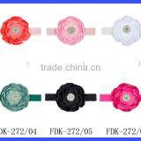 Wholesale Remake Photo Props Fabric Flashing Gray Bulk Flower With Diamond Newborn Baby Girl Elastic Florla Headband Accessories thumbnail-5