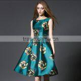 Fashion Women Sexy Sleeveless Embroidery Lace Cocktail Evening Dress thumbnail-4