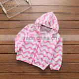 Wholesale Summer Hooded Light Cotton Zipper Girls Jacket thumbnail-2