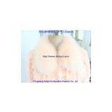 Fur Leather Garment Accessories Fox Fur Collars Tops Pink
