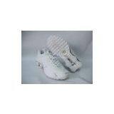 Electroplate Sole Punching Vamp Shox Men’s Cross Training Shoes R4 Fashion Shoes All White thumbnail-1