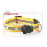 7 Colors Jewel Led Nylon Reflective Strip Dog Collar For Pet Night Walk Safety With Light Up Bulb