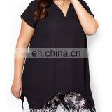 Plus Size Women Clothing Womens Tops Short Sleeve Woman Blouse thumbnail-2