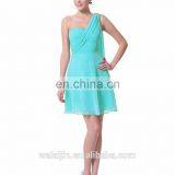 Elegant Ladies Chiffon Dress Single Shoulder Dress thumbnail-3