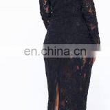 2017 Long Sleeve Lace Bandage Mini Dress Off-shoulder Dress thumbnail-2