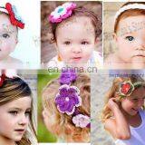 2014 Crochet Newborn Baby Headband With Flowers Photo Prop thumbnail-1