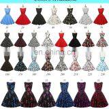 Grace Karin Many Colors Sleeveless Cotton Cheap Short 50s Retro Print Dress CL6086-17# thumbnail-5