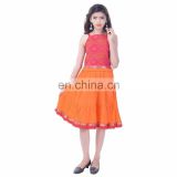 Soundarya new collection of girls printed top with mini skirt