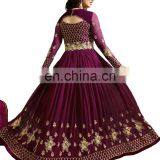 Stylish Party Wear Anarkali Suits Semi Stitched Suits Dress Material 2017 thumbnail-5