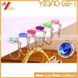 Customize round shape fashional wedding gift love metal bag hanger handbag hook with mirror