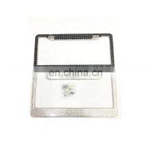 Guangzhou Car Parts Universal Chrome Luxury Crystal Bling Stainless Steel License Plate Frame thumbnail-2
