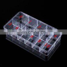 High Quality 1000PCS Plastic Clear Half Transparent Nail Art Tips Cell Empty Nail Tip Storage Box Case Manicure Tool With Number thumbnail-1