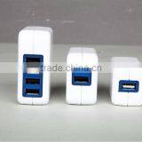 2014 New Product USB Travel Charger With White Shell 4 Port Blue USB Connector thumbnail-2