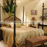 Romantic Princess Style Girls Double Solid Wood Bed Bedroom Furniture thumbnail-3