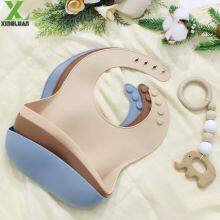Hot Selling Soft Silicone Safe for Baby and Easy to Clean Waterproof Baby Bibs
