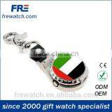 fashion zinc alloy buckle carabiner quartz watch with flag printing