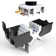 UTP Cat5e Cat6 Cat6a High Speed Termination Black White Keystone Jack thumbnail-4