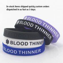 Wholesale Silicone Wristband Stretchy Soft Debossed Ink-filled Promotional Rubber Bracelets for Hospital and Medical Work thumbnail-6