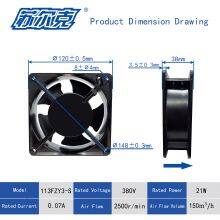 120X120X38mm 12038 AC120V AC230V AC400V Hot Selling Industrial Ventilation AC Axial Cooling Fan thumbnail-3