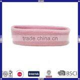 Unisex Elastic Cotton Pink Sport Headband thumbnail-1