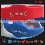 MDW13 High Quality Custom Debossed RFID Silicone Wristband With Color Filled thumbnail-5