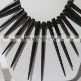 Bone Spike Carved Tribal Necklace Gypsies Jewelry Mexican Beads thumbnail-1