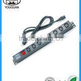 19 Inch 11 C13 Male and Female PDU Socket Socket With Double Break Switch