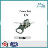 M812 Down Pull OEM Manufactory Metal Zippper Fashion Slider Garment thumbnail-1