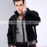 QD29210 Men's Genuine Mink FChasmere Fur Jacket 2013 Custom Size Fur Coat MOQ 1pc