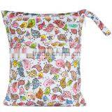 Two Pockets Printed Biaper Bag Washable Wetbag With Zipper thumbnail-5
